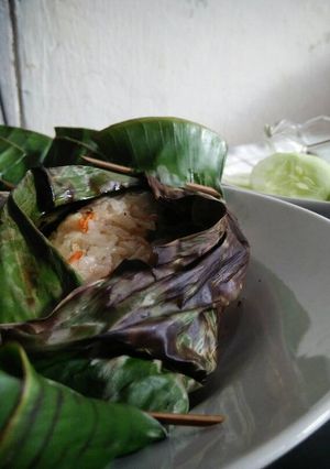 Foto resep Nasi bakar teri