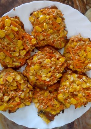 Una foto de Buñuelos de zanahoria y choclo