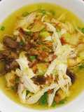 Soto Ayam dengan Hati Ayam Goreng
