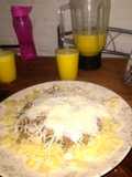 Pasta con carne picada y salsa bechamel