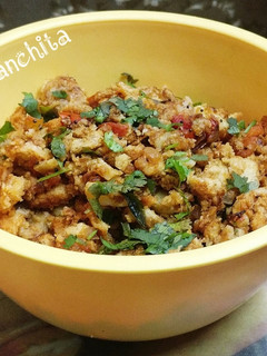 A picture of Bread Upma.