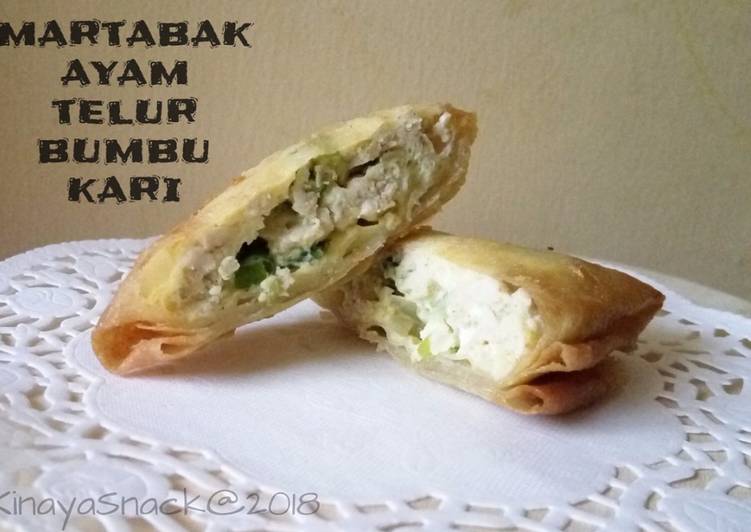 Martabak Ayam Telur Bumbu Kari