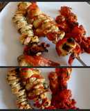 Brochetas de camarones a la plancha 🍤🍤🍤🍞