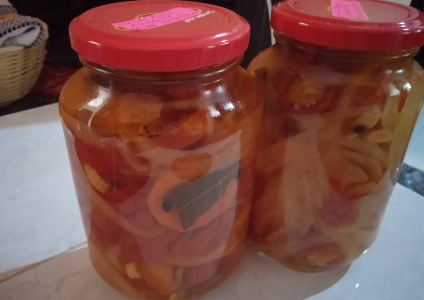 Chile jalapeño rojo curtido