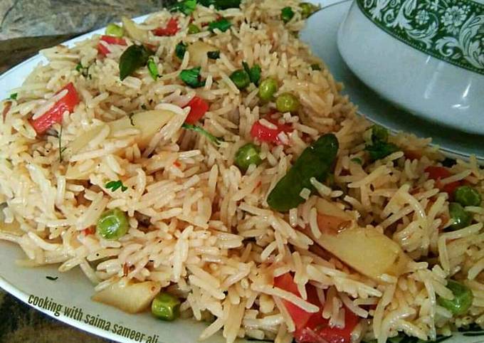 Rainbow veg pulao