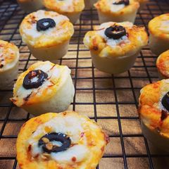 A picture of Mini pizza Cups/ Pizza muffins.