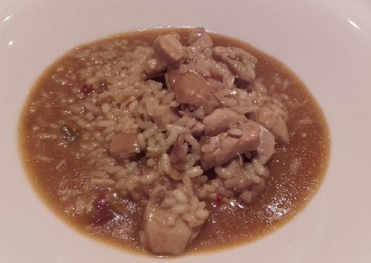 Arroz caldoso con conejo