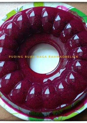 Foto resep Puding buah naga