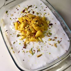 A picture of Mango custard delight.
