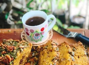 Hình của món Pumpkin Bread (Bánh bí đỏ).