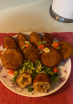 صورة لوصفة ‏كبة 🥔 البطاطس 🥔 والأرز🌾