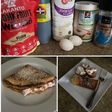 Crepas de avena, rellenas de whip cream y fresas