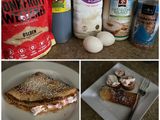 Crepas de avena, rellenas de whip cream y fresas