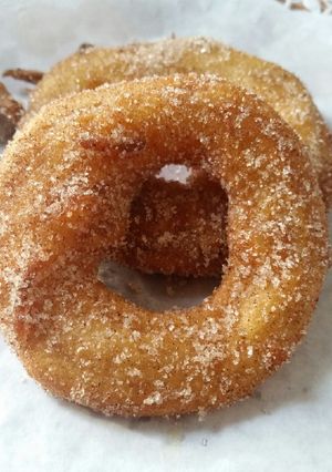 Φωτογραφία της συνταγής Cinammon apple rings - δαχτυλίδια μήλου - κανέλας