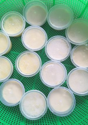 Hình của món Kem flan đơn giản tại nhà.