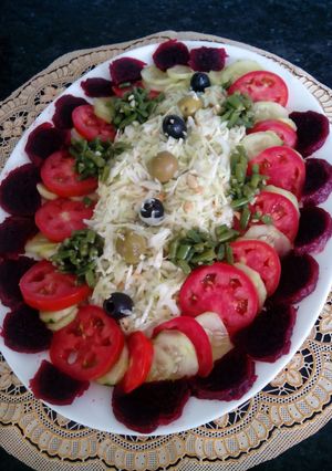 A picture of Assorted vegetable salad.