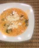 Sopa de coditos con espinacas