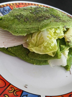 Una foto de Crepas de espinaca y avena 🌿🌿