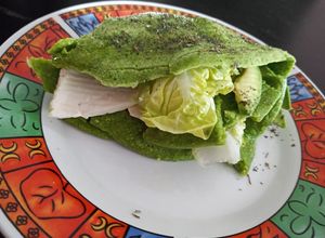 Una foto de Crepas de espinaca y avena 🌿🌿