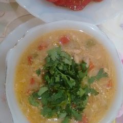 A picture of Schezwan soup And Honey Carrot.
