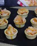 Tartaletas de carpaccio de langostinos