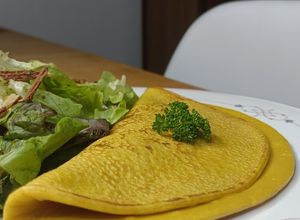 Une photo de ''Comme une omelette'' au tofu soyeux (sans oeuf)