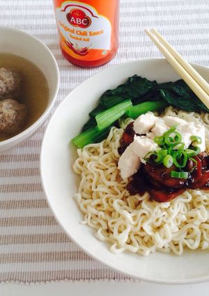 Foto resep Mie Ayam Jamur Bakso
