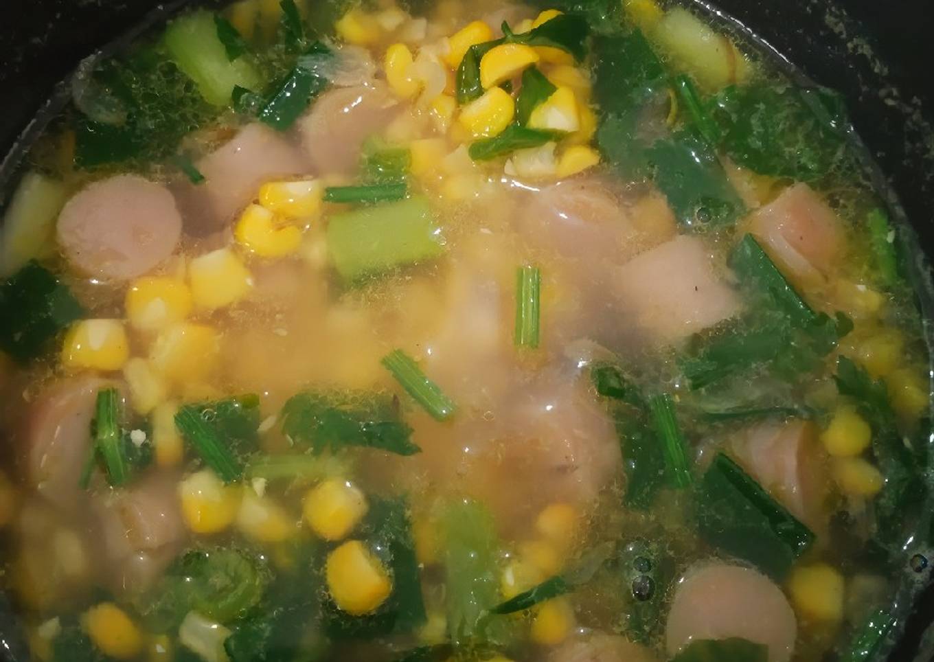 Sup Jagung Sosis ala Anak Kost