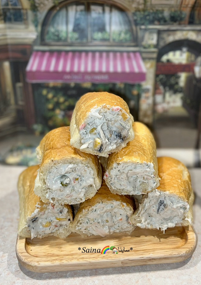 عکسی از دستور ساندویچ سرد مرغ🥪Cold chicken sandwich