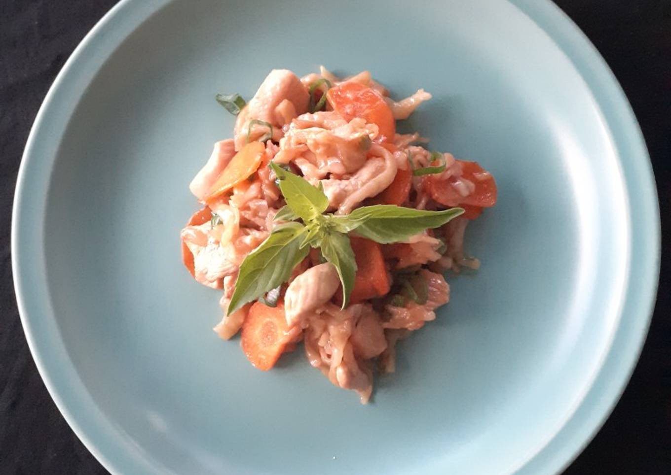 Pasta al jengibre con pollo