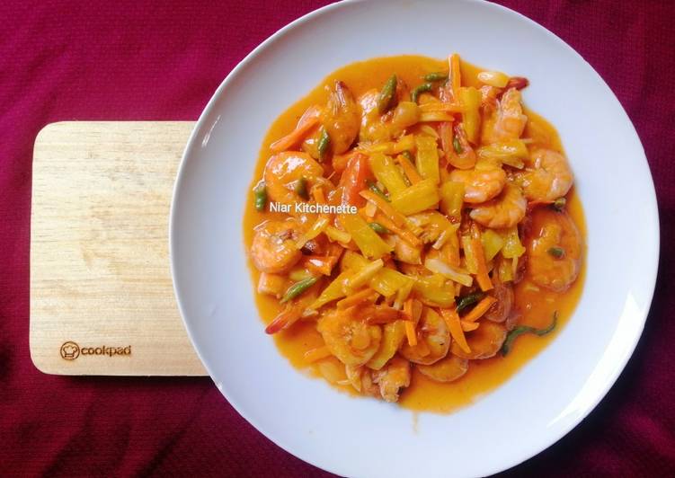 Bahan mengolah Udang Asam Manis Anti Gagal