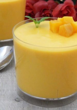A picture of Eggless Mango Mousse.