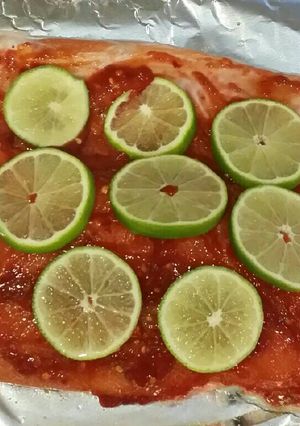 A picture of Brad's chile lime grilled salmon.