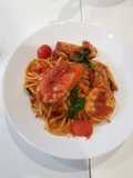 Tiger prawn sundried tomato linguine