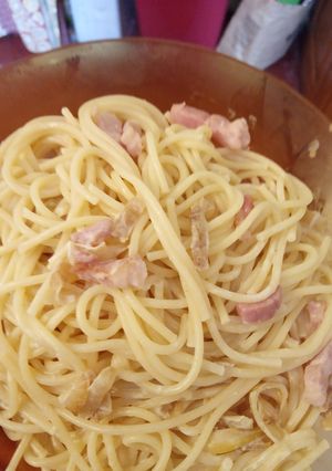 Une photo de Pâtes carbonara