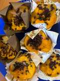 Muffin di carote e gocce di cioccolato senza zucchero aggiunto