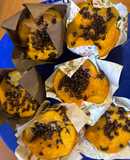 Muffin di carote e gocce di cioccolato senza zucchero aggiunto
