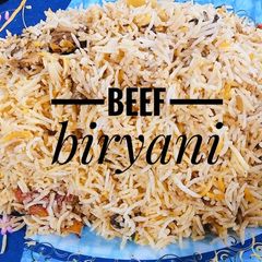 A picture of Beef biryani.