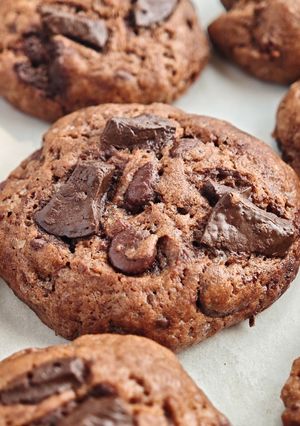 Foto resep 183. Triple Chocolate Chunk Cookies Sourdough