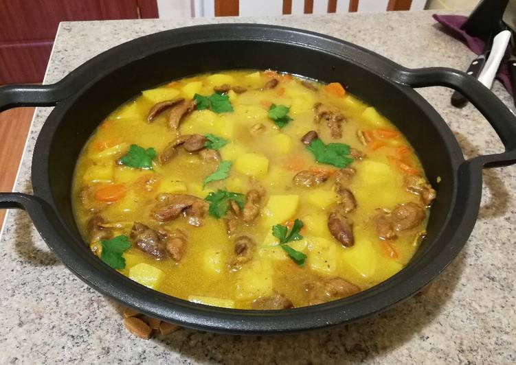 Guiso de mollejas con patatas al curry Receta de "cocinar ...
