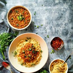 A picture of Lentil Bolognese.