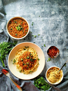 A picture of Lentil Bolognese.