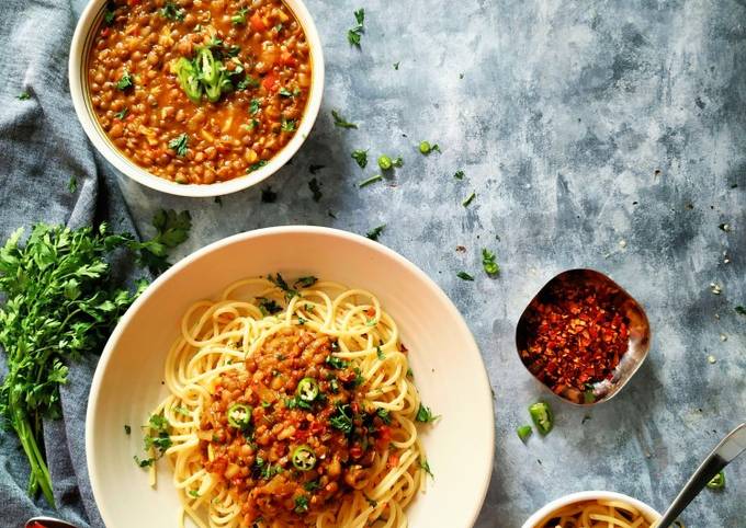 Recipe of Favorite Lentil Bolognese