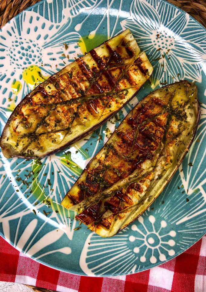 Una foto de Berenjenas al grill de Lékué en microondas