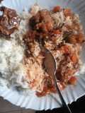 Beef Stew Served with Rice
