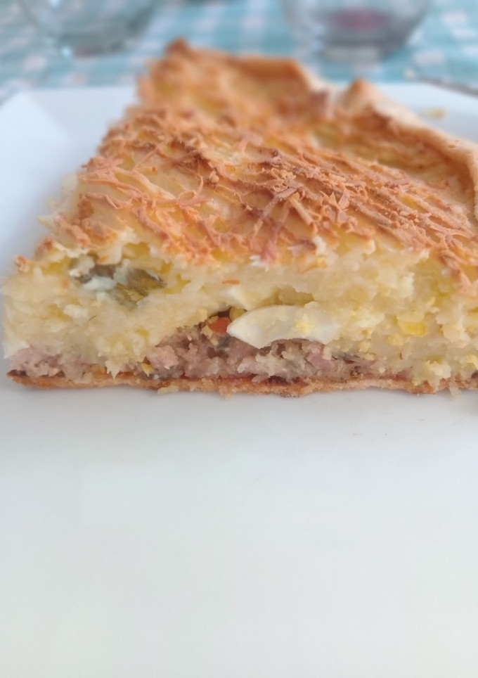 Una foto de Pastel de papas con chorizo de cerdo 😋
