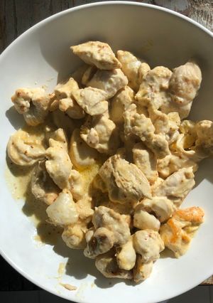 Une photo de Poulet à la crème et à la moutarde