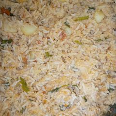 A picture of Pilau wa viazi.