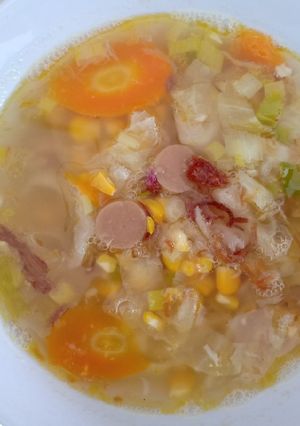 Foto resep Sop jagung sosis
