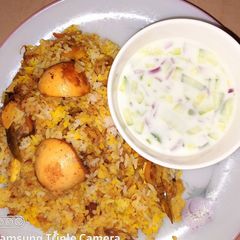 Egg biryani A picture of Egg biryani.